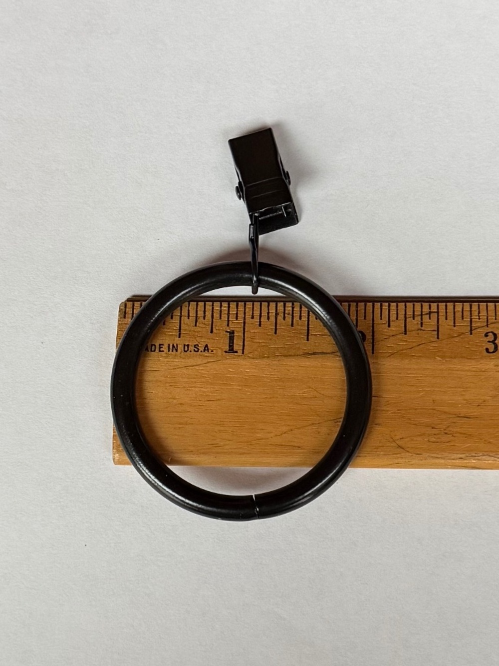 60 Black 2" Curtain Rod Rings - Picture 6 of 7